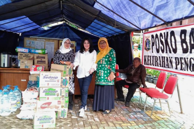 Dr. Debora Jelita Gelontorkan Santunan Bagi Korban Banjir di Kelurahan Pangadegan
