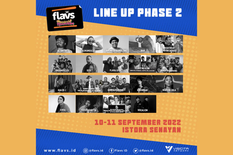 FLAVS Festival 2022 Umumkan Line up Fase Kedua