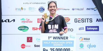 Odekta Elvina Naibaho Raih Juara 21K Jakarta Marathon 2022