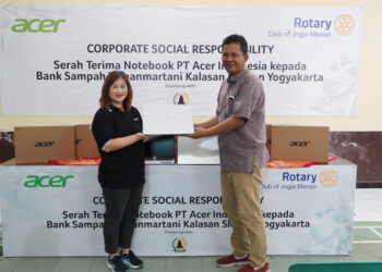 Acer Bantu Perangkat Teknologi Pengelolaan Administrasi Bank Sampah Tamanmartani di Kabupaten Sleman, Yogyakarta