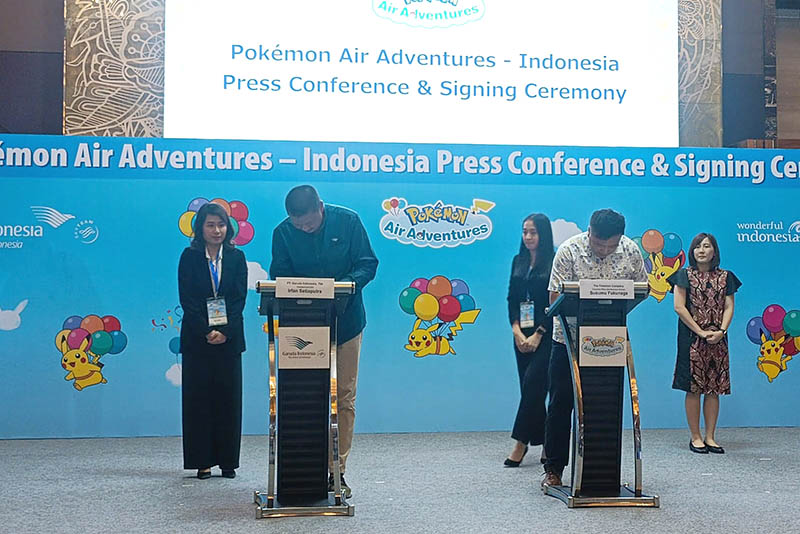 Tandatangani MoU, Garuda Indonesia Segera Luncurkan Pikachu Terbang