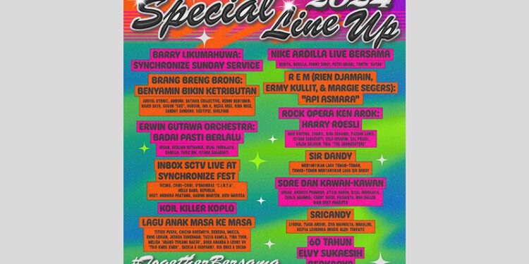 Synchronize Fest 2024 Umumkan 13 Lineup Spesial #TogetherBersama