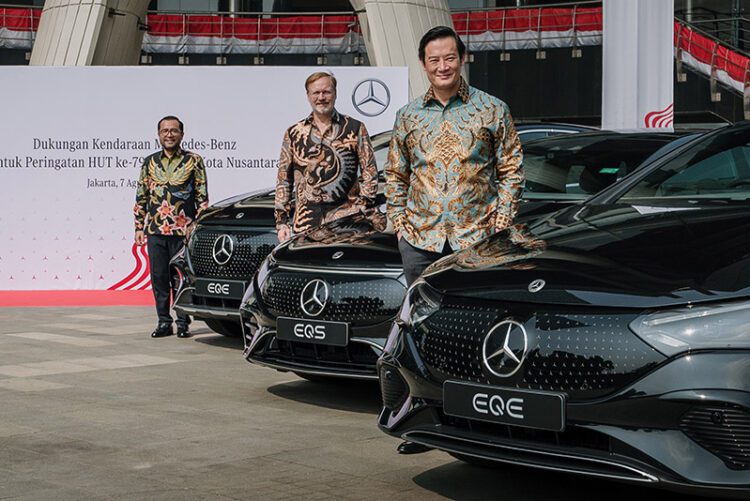 Mercedes-Benz Dukung Perayaan HUT Ke-79 RI di IKN dengan Kendaraan Listrik