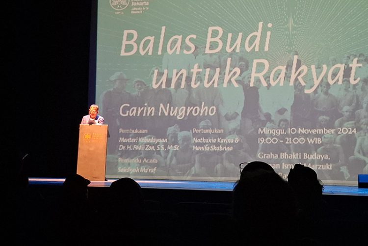 Garin Nugroho Beri Tujuh Pesan untuk Presiden Prabowo dalam Pidato Kebudayaan DKJ 2024