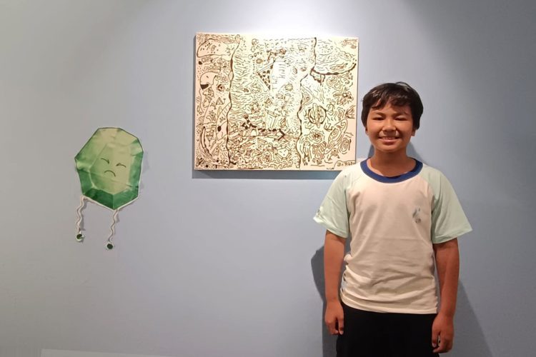 Usia 12 Tahun, Ragasastra Buka Pameran Seni “The Dimondy World” di Artotel Thamrin Jakarta