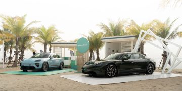 Porsche Experience Bay, Sensasi Mobil Listrik Mewah Berpadu Eksotisme Pantai Jakarta