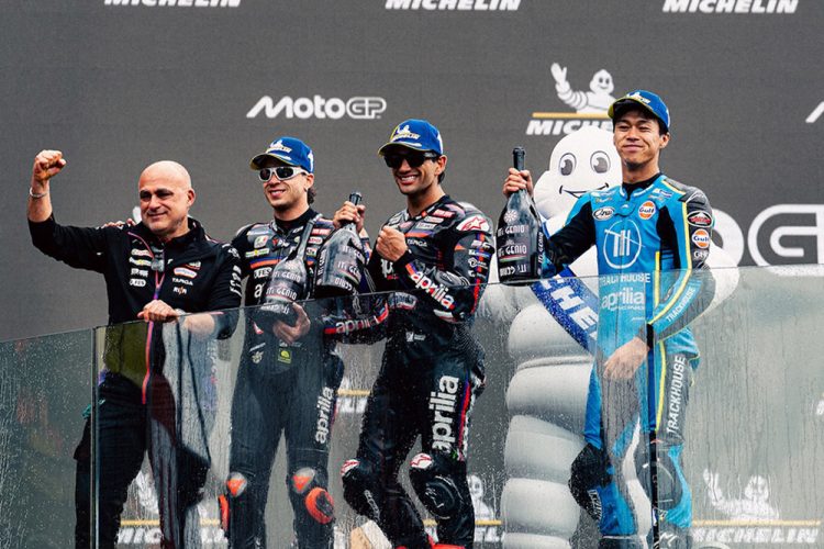 Sapu Bersih di Le Mans, Tinta Emas Aprilia dan Kembalinya Kejayaan Jorge Martín