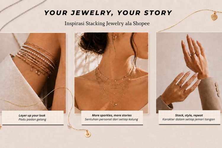 Seni Memadukan Perhiasan, Simak Inspirasi Stacking Jewelry ala Shopee